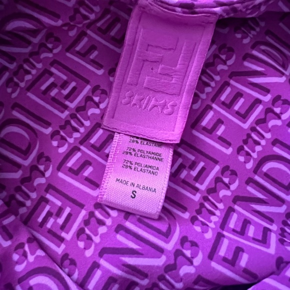FENDI x SKIMS COLORADO PURPLE HIGH NECK SLEEVELESS BODYSUIT SIZE SMALL RARE - Picture 8 of 10